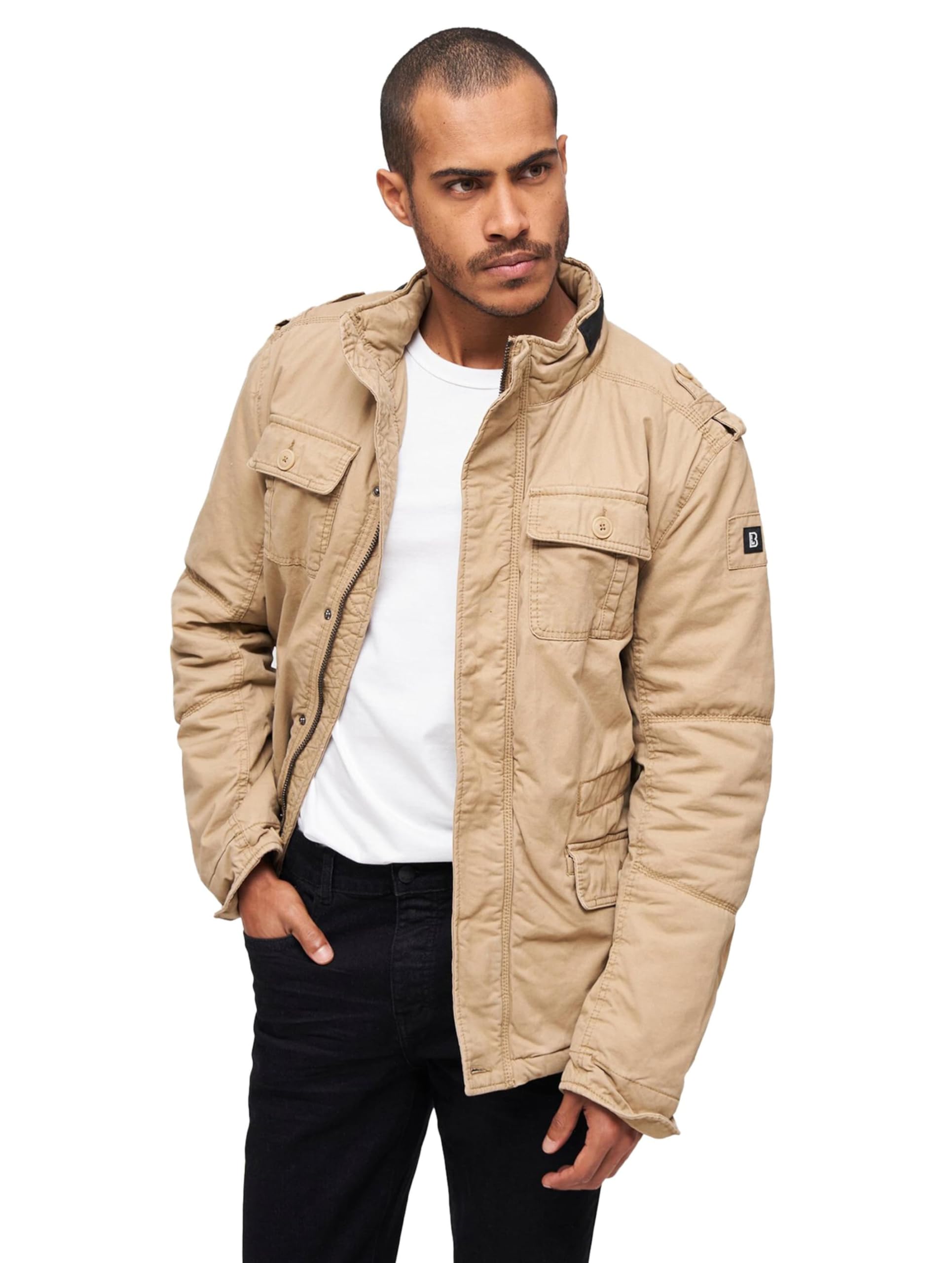 Brandit Men's Sherpa-lined Cold-weather Casual Outdoor Classic Field Jacket Bran