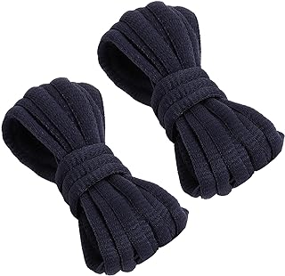 VSUDO Oval Black Shoelaces for Sport, Half Round Sports Laces for Road Running, Running for Women or Men