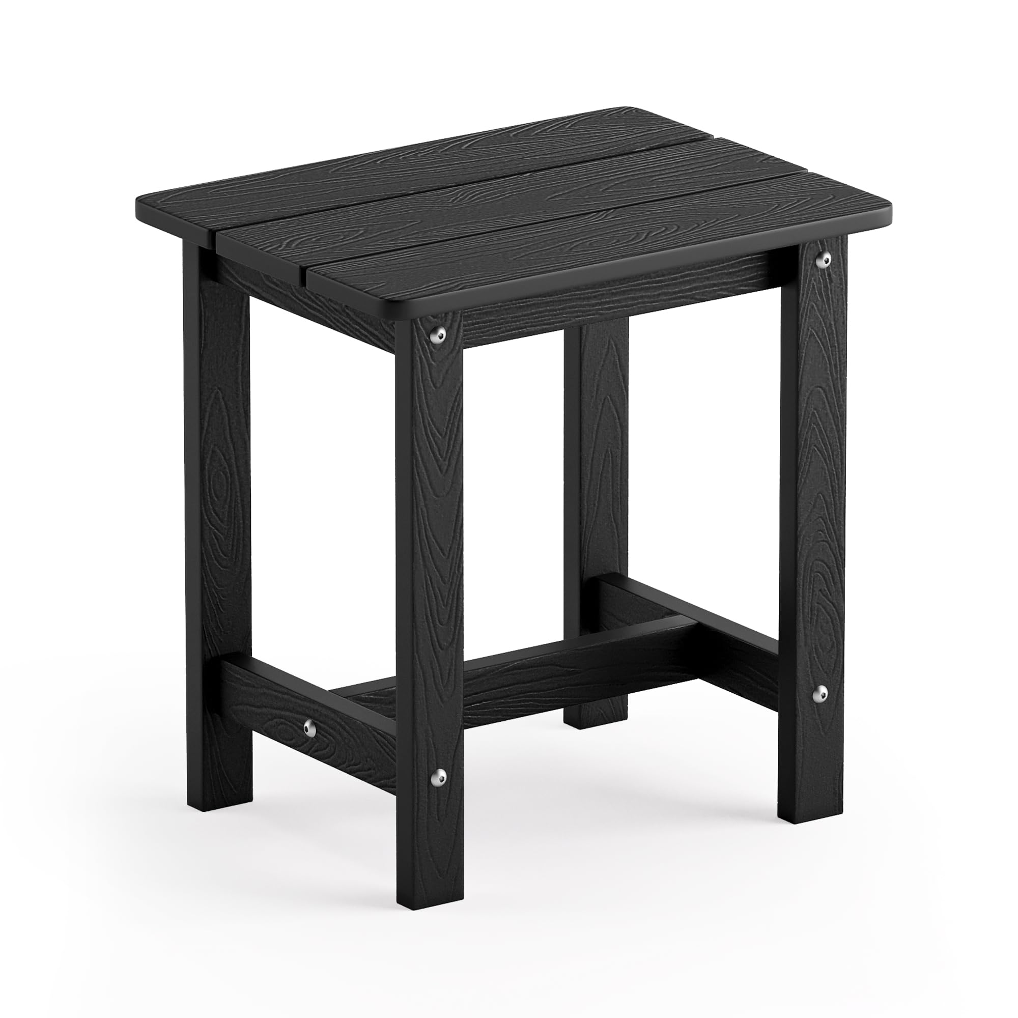 LUE BONA Small Outdoor Side Table, HDPS Adirondack Table for Patio, Black | Smal