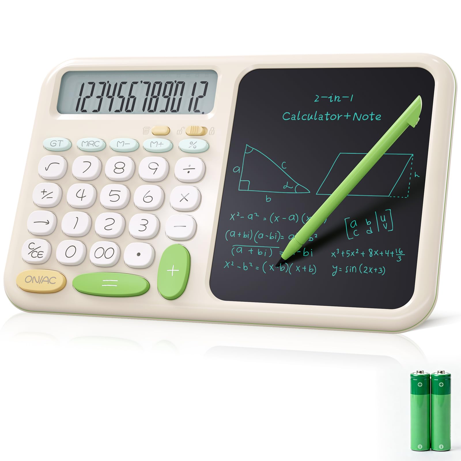 ROATEE Kids Desk Calculator with Notepad for Students, School Large Basic Calcul