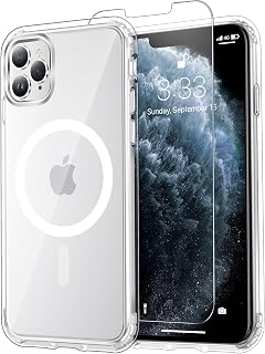 Temdan for iPhone 11 Pro Max Case with Screen Protector Clear