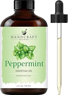 Handcraft Blends Peppermint Essential Oil - Huge 4 Fl Oz | Steam Distilled, Premium Grade for Diffuser, Aromatherapy, Skin, Massage, Candle &amp; Soap Making Fragrance