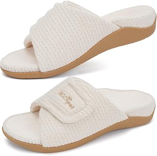 Orthopedic Women Slippers with Arch Support, Adjustable Strap, Non-slip