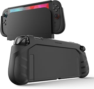 KIWIHOME P2 Dockable Protective Case for Switch 2, One-Piece Rounded Design | Ergonomic Grip Cover for a Comfortable, Fuller Hand Feel, Only for Switch 2 (2025 Release, 7.9")