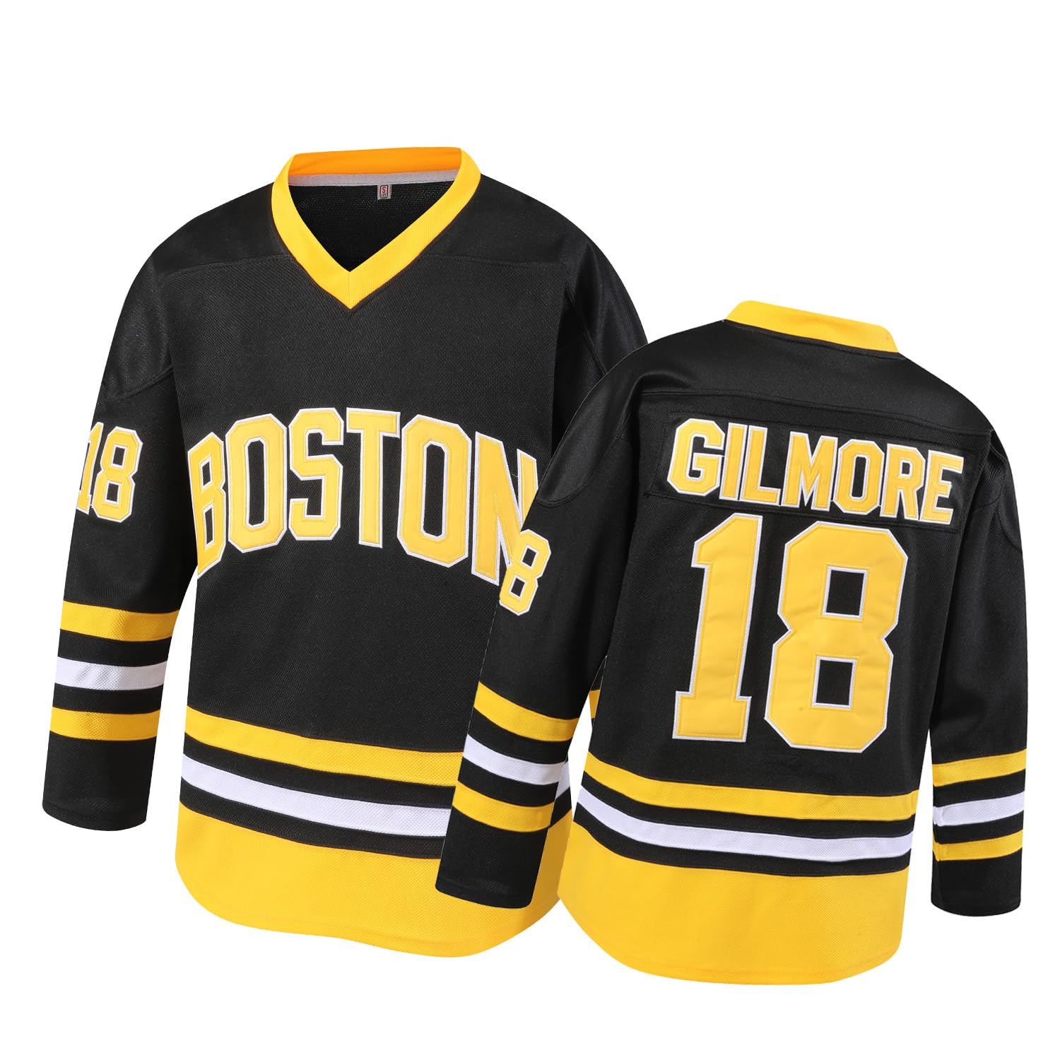 UNGOCAX Boston Happy Gilmore #18 Adam Sandler 1996 Movie Ice Hockey Jersey Stitc