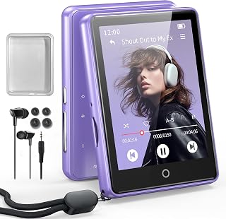 ODEJOI 32GB MP3 Player with Bluetooth 5.3 Auto Reconnect & Speaker Built-in | White Noise, Zinc Alloy Frame, 2.8" Touchscreen, 48H Battery, Resume Playback, Supports 128GB microSD Card, Metallic Purple