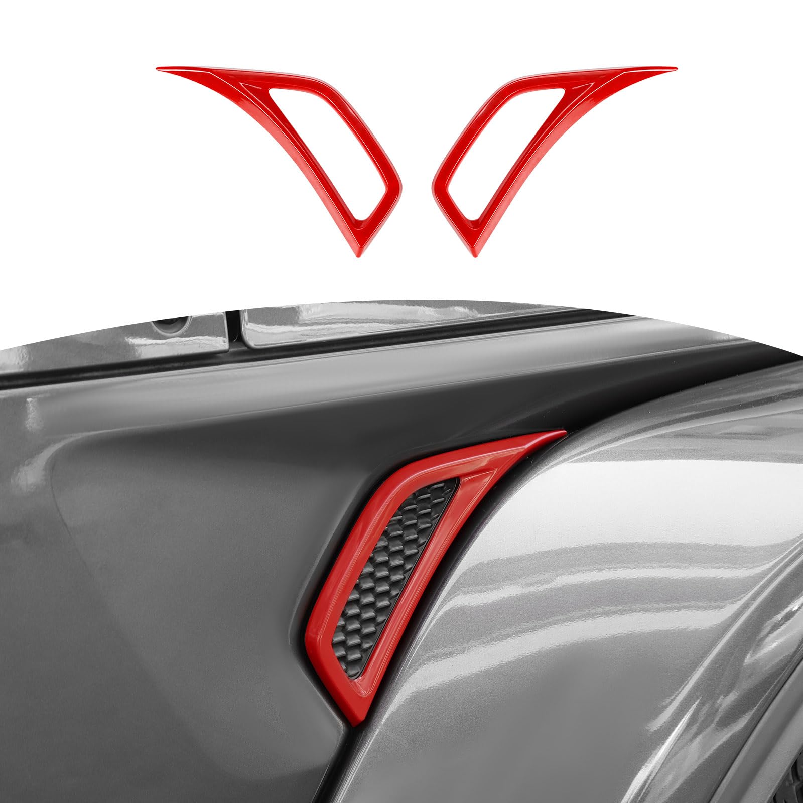 RT-TCZ for Jeep JL Side Fender Vent Decal Trim Cover for Jeep Wrangler JL JLU 20