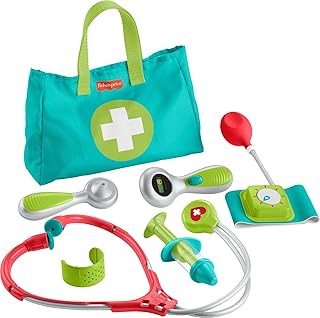 Fisher-Price Medical Kit 7-Piece Doctor Bag | Preschool Pretend Play, Dress Up Toys for Toddlers & Kids Ages 3+ Years