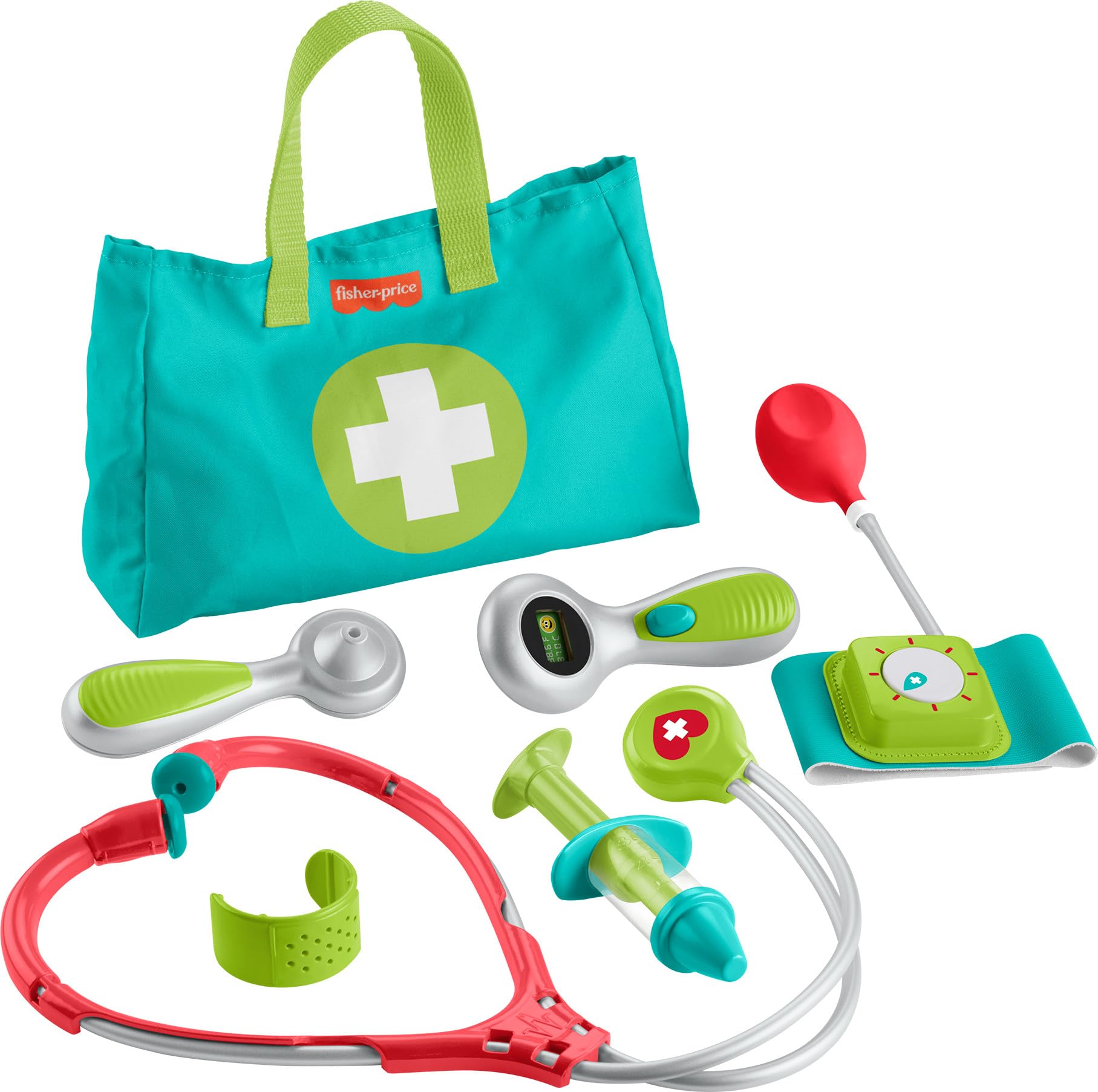 Fisher-Price Medical Kit 7-Piece Doctor Bag | Preschool Pretend Play, Dress Up T