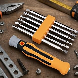 Magnetic Screwdriver Set 13 in 1 All-In-One Magnetic Screwdriver Set DIY Magnetic Screwdriver Set with Detachable Handle, Portable Compact Repair Kit for Furniture, Computer, Bicycle