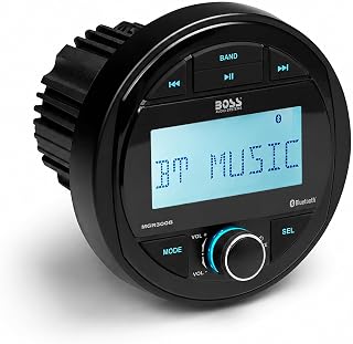 BOSS Audio Systems MGR300B Bluetooth Marine Stereo Gauge Receiver, No DVD