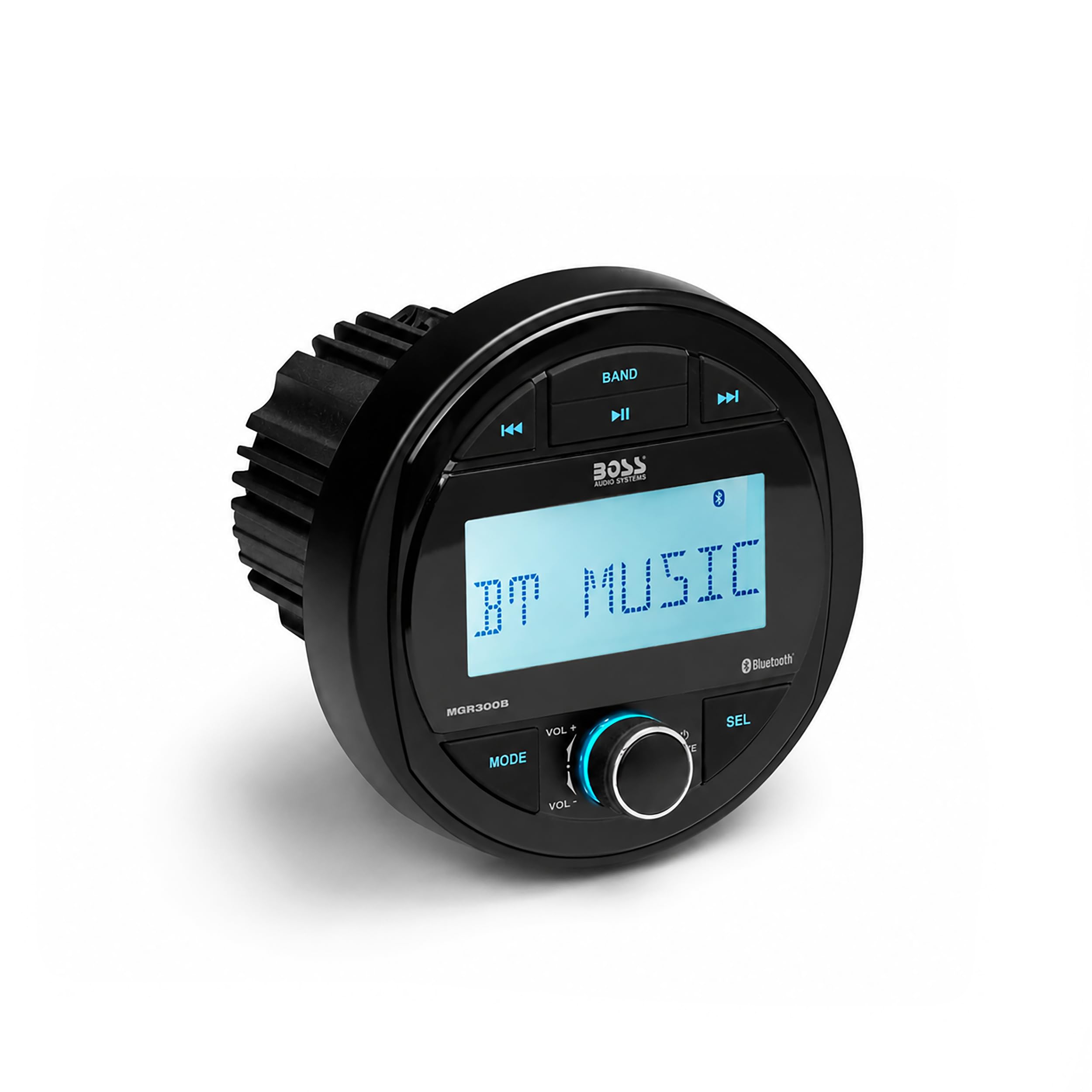 BOSS Audio Systems MGR300B Bluetooth Marine Stereo Gauge Receiver, No DVD