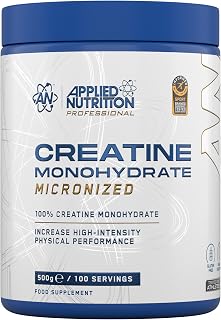 Applied Nutrition Creatine Monohydrate Powder Unflavoured 500g | Informed Sport Certified Micronized Creatine Monohydrate - Strength, Muscle, Power - 5g Per Serving (100 Servings)