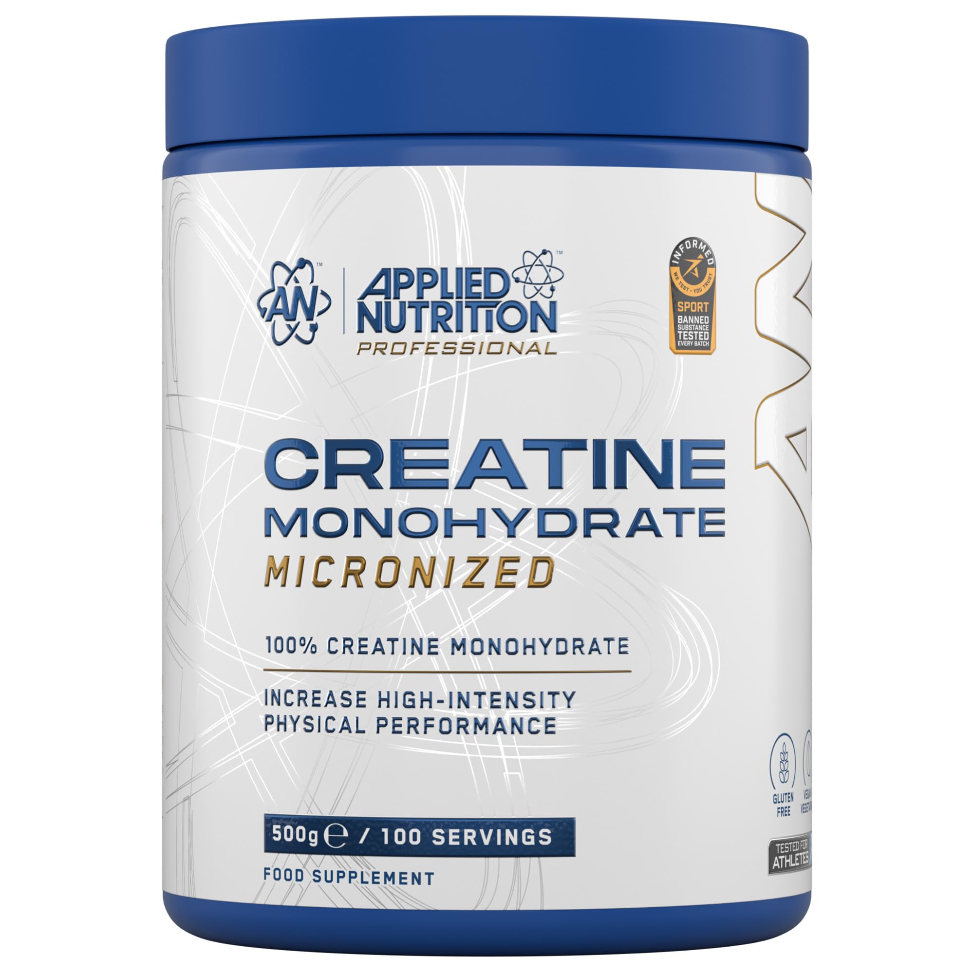 Applied Nutrition Creatine Monohydrate Powder Unflavoured 500g | Informed Sport 
