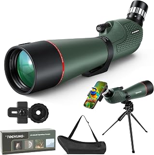 TOCHUNG 20-60x80 HD Spotting Scope, Waterproof High-Powered Telescope | Designed for Long-Distance Birdwatching, Target Shooting, Astronomy | Included Phone Adapter & Tripod & Carry Bag