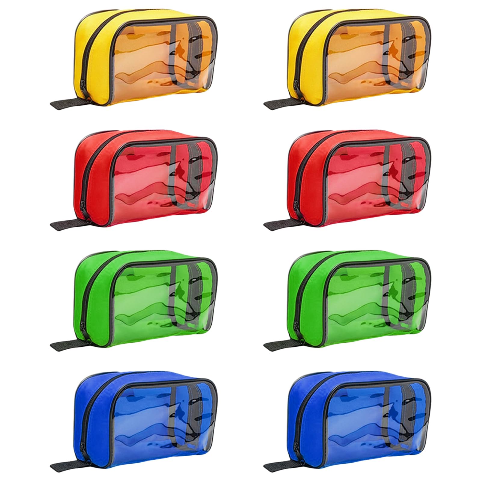 Hyuetrsa 8 Pcs First Aid Pouches Medical Bag with Transparent Window | Color Cod