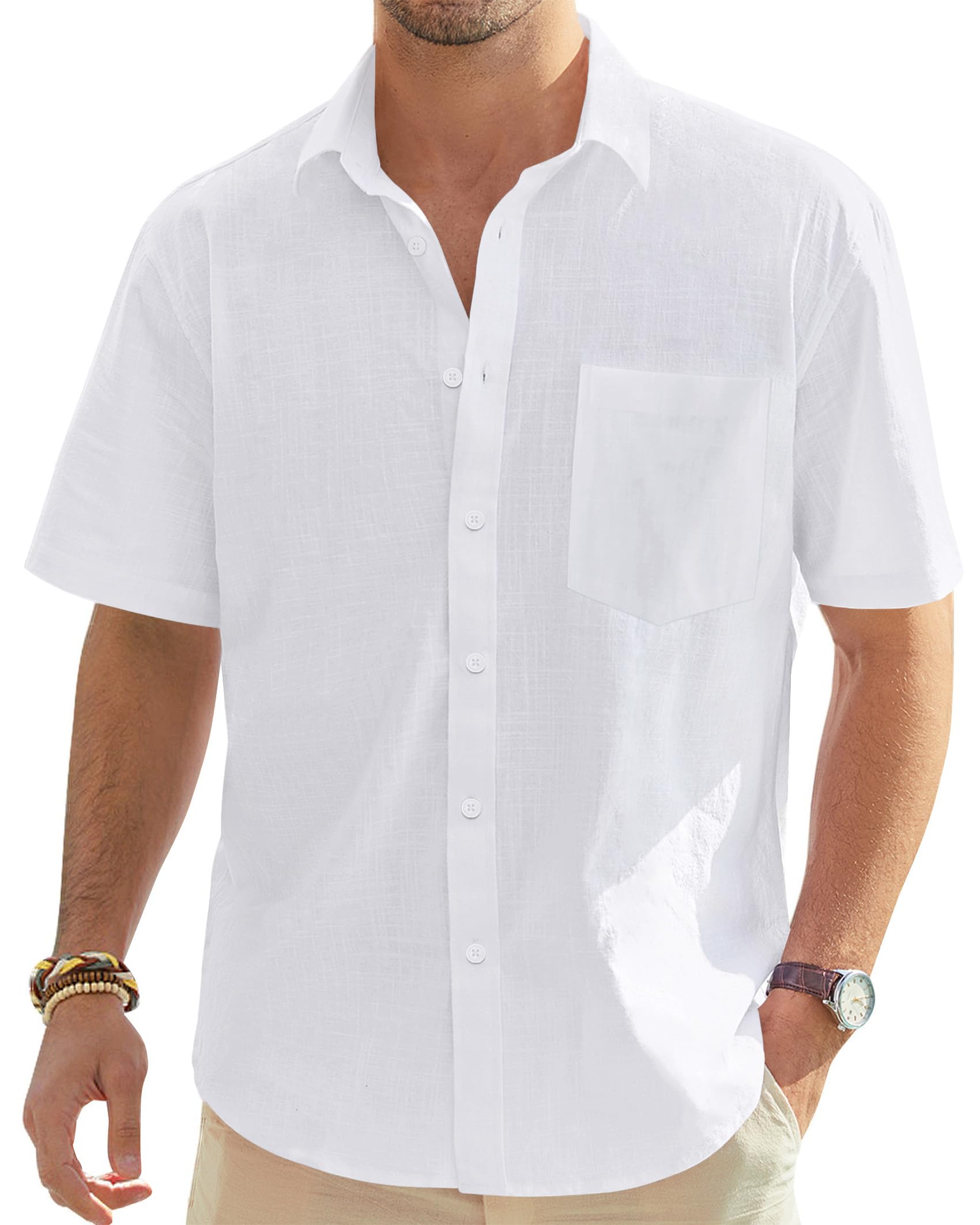 J.VER Men's Long Sleeve Pleated Tuxedo Shirt Button Down Shirt for Prom Party We