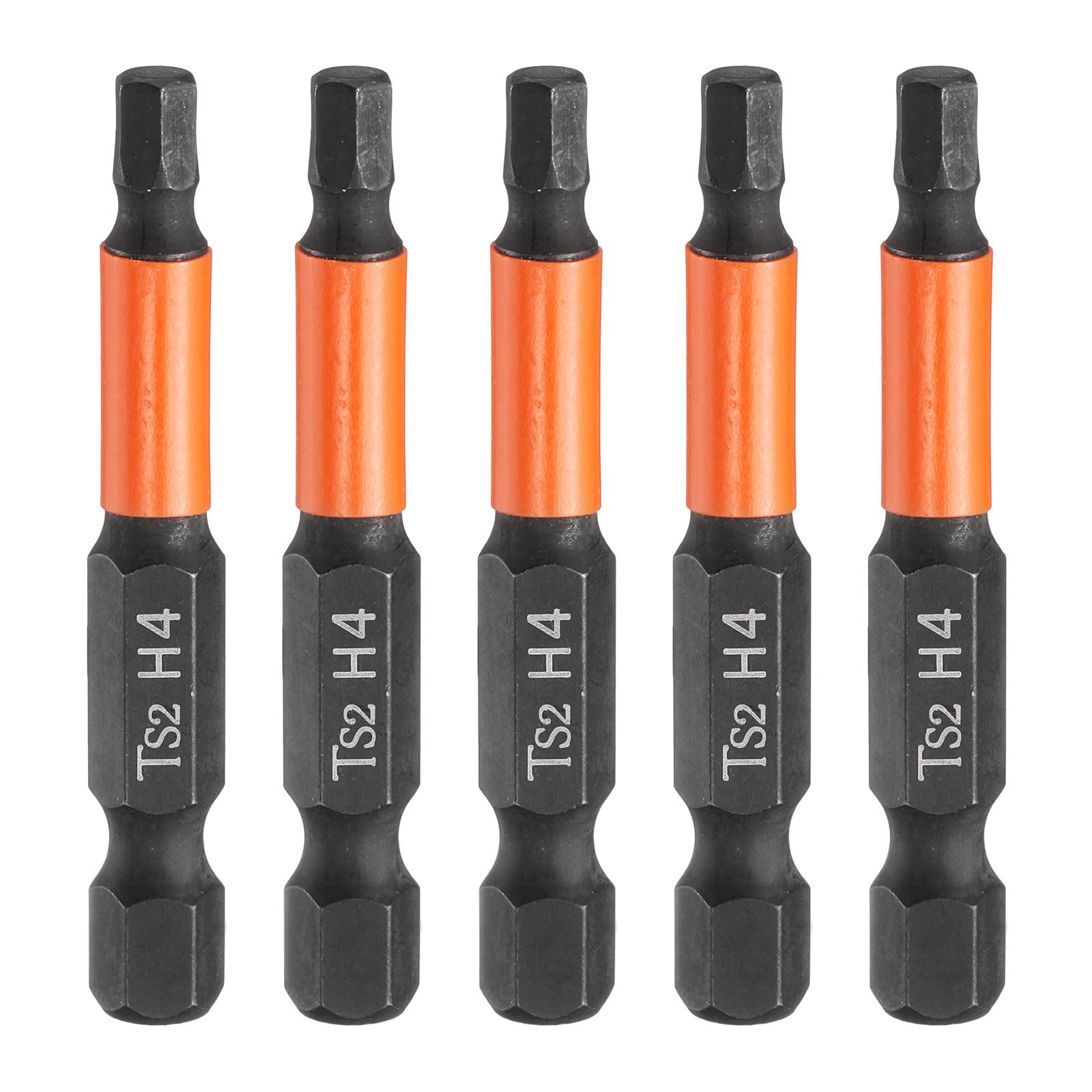 Generic 5 Pcs Hex Drill Bits 4mm (H4) Metric 1/4" Hex Shank 50mm Long S2 Steel f