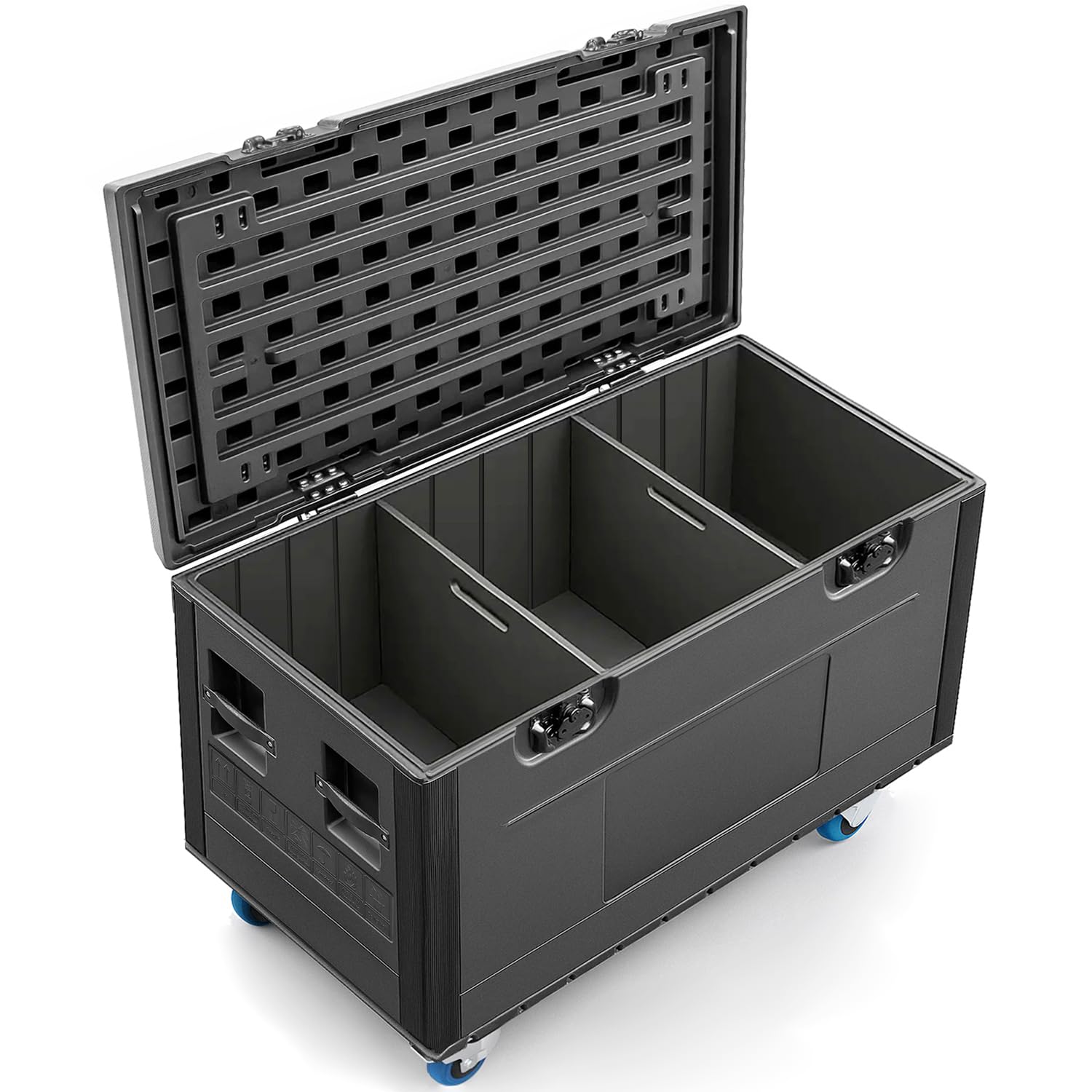 Diandian Rolling Road Case 44"x22"x24", Heavy Duty Cable Trunk with Wheels | Sta