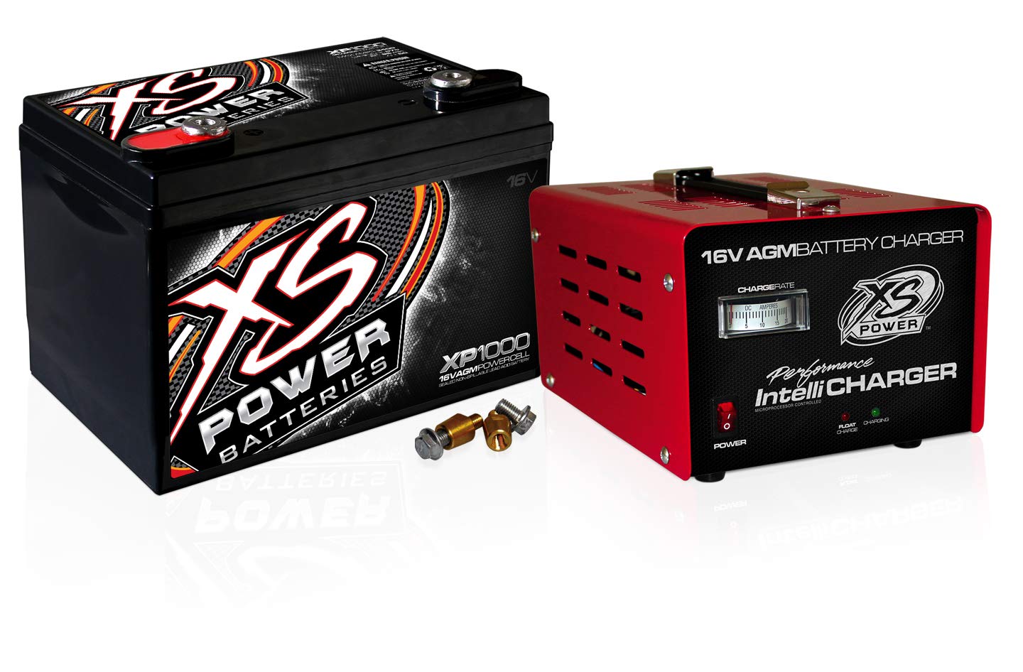 XS Power XP1000CK2 XP1000 16V Battery and 16V 15 Amp IntelliCharger Combo with 3