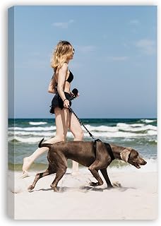 Custom Personalised Photo Prints on Canvas Wall Art for Family Baby Pets Picture Print, Customised Gifts for Women Men Birthday Decor, A1 A2 A3 A4, 20x30cm (8x12in)