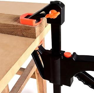 1PC 4 Inch Adjustable Woodworking Clamp F Type Quick Grip Ratchet Release Nylon Handle Manual Hand Tool for Woodworking and Metal Construction