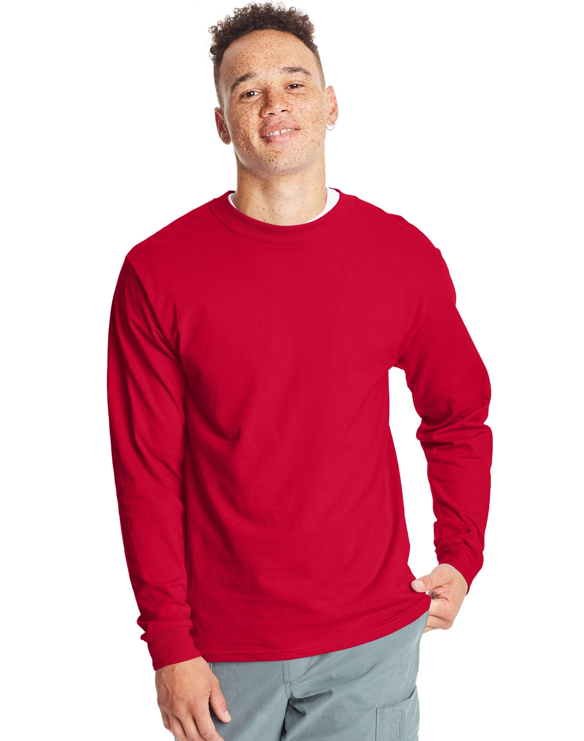 Hanes Men's Long-Sleeve Beefy-T Shirt (Pack of 2)