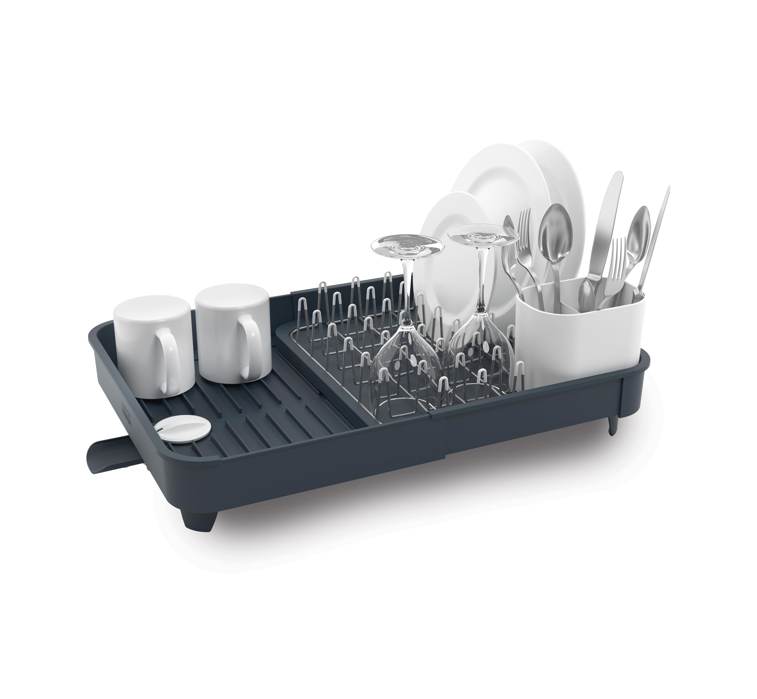 Joseph Joseph Extend Expandable Dish Drainer Rack with Removable Cutlery Holder 