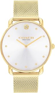 Coach Elliot Women's Watch | Modern Elegance with Iconic Tea Rose Detail | Chic Timepiece for Everyday Wear | Ideal Gift for Her | Water-Resistant | 36 mm