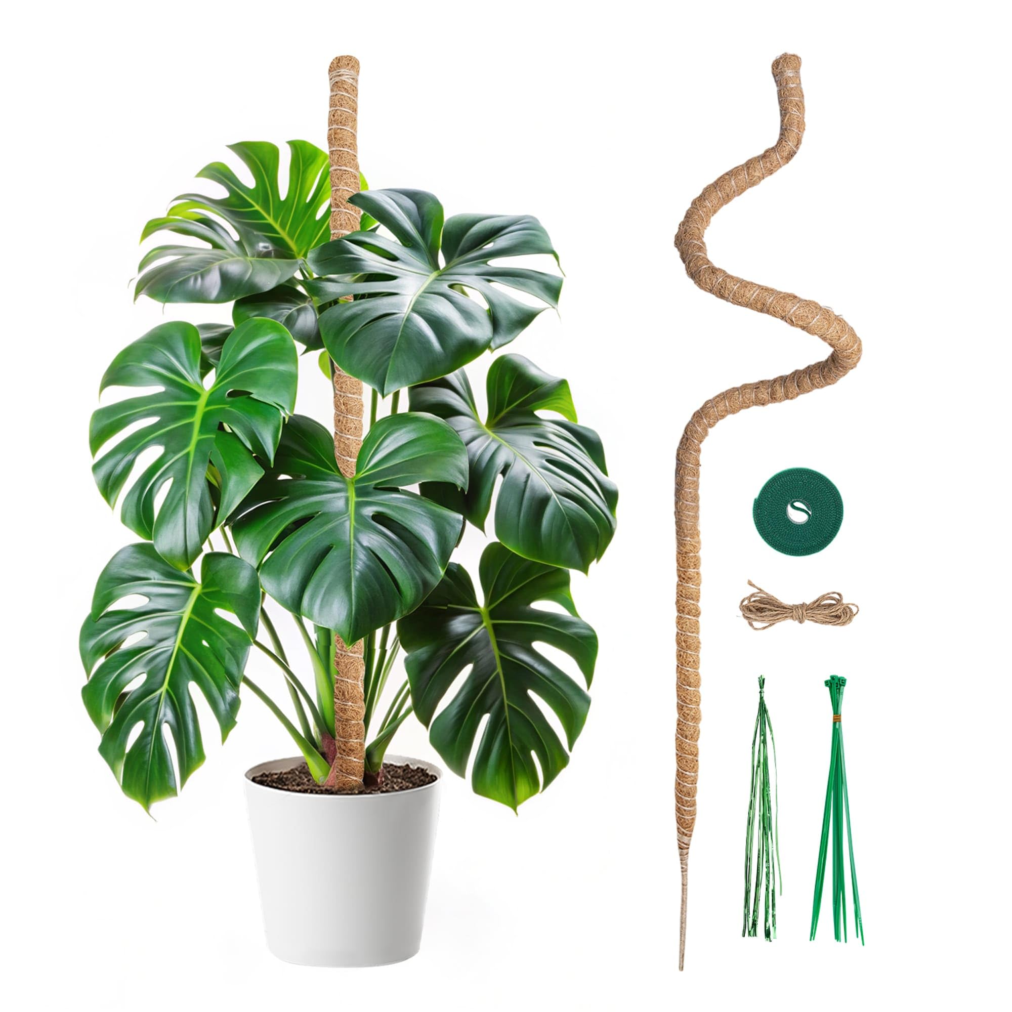 Mcbazel Moss Pole,Bendable Coir Plant Poles for Climbing Plants Growth,Indoor Ou