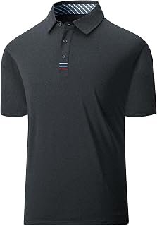 ZITY Men's Polo Shirts Short Sleeve Breathable Moisture Wicking Casual Golf Shirt