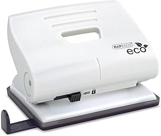 Rapesco 1522 ECO 2-Hole Punch, 22 Sheet Capacity, Soft White