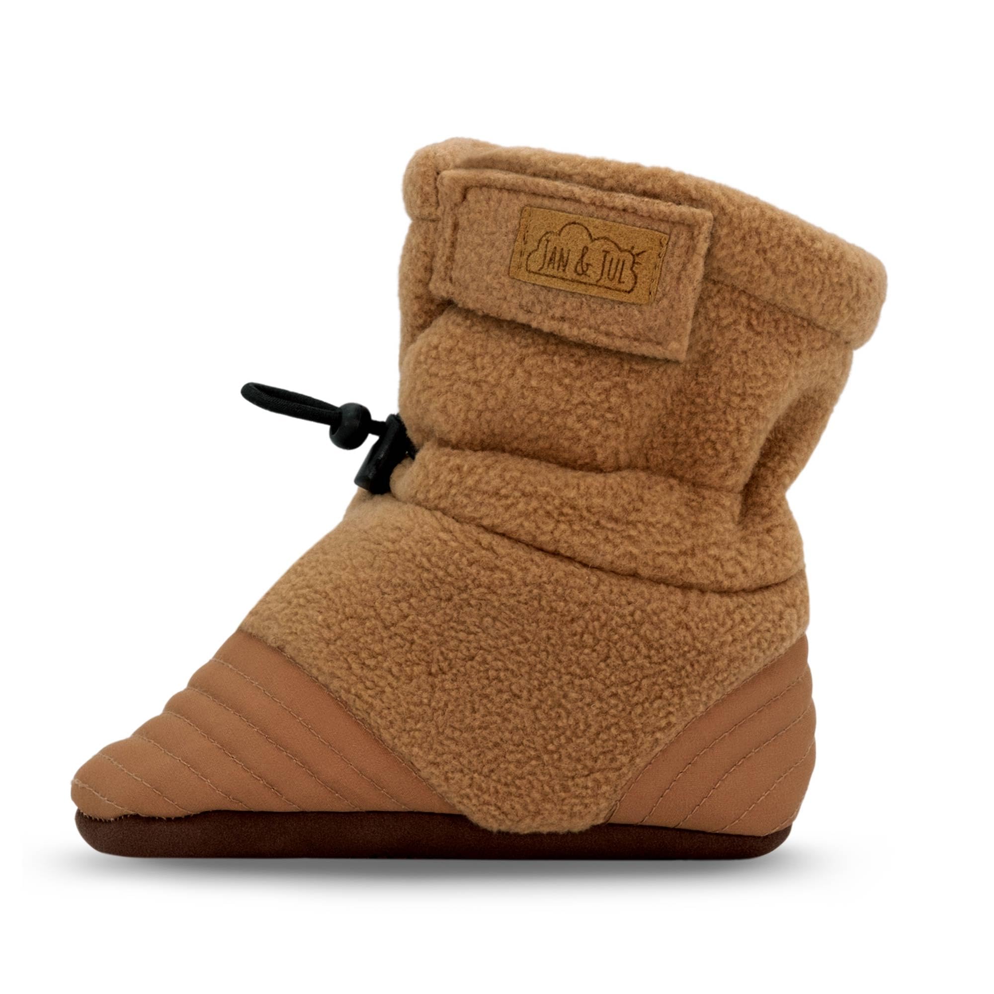 JAN & JUL Fleece Stay-Put Cozy Booties for Babies | Soft & Warm, Lightweight, Re
