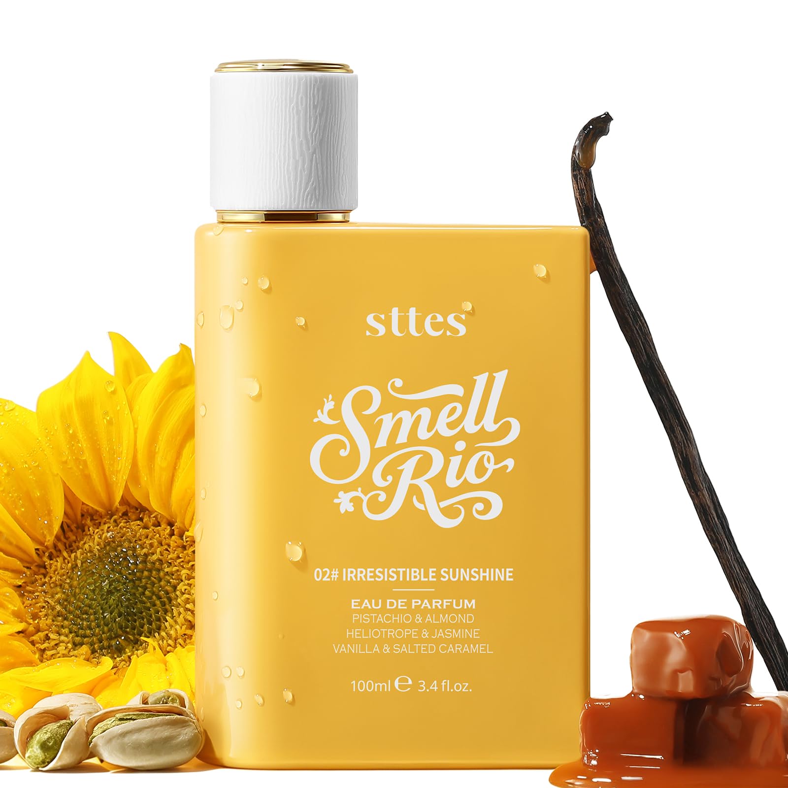 Sttes #02 Irresistible Sunshine Perfumes for Women, Pistachio, Vanilla, Caramel 