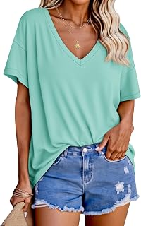 Tankaneo Women's Oversized Short Sleeve Loose Fit T-Shirt