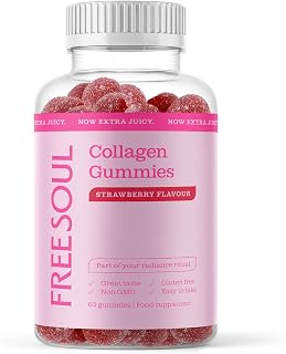 Free Soul Collagen Gummies | High Strength with Hydrolysed Marine Collagen | Type 1 Collagen Peptides | Triple Strength Formula | Advanced Superior Type 1 Hydrolysed Collagen Peptides | 60 Gummies