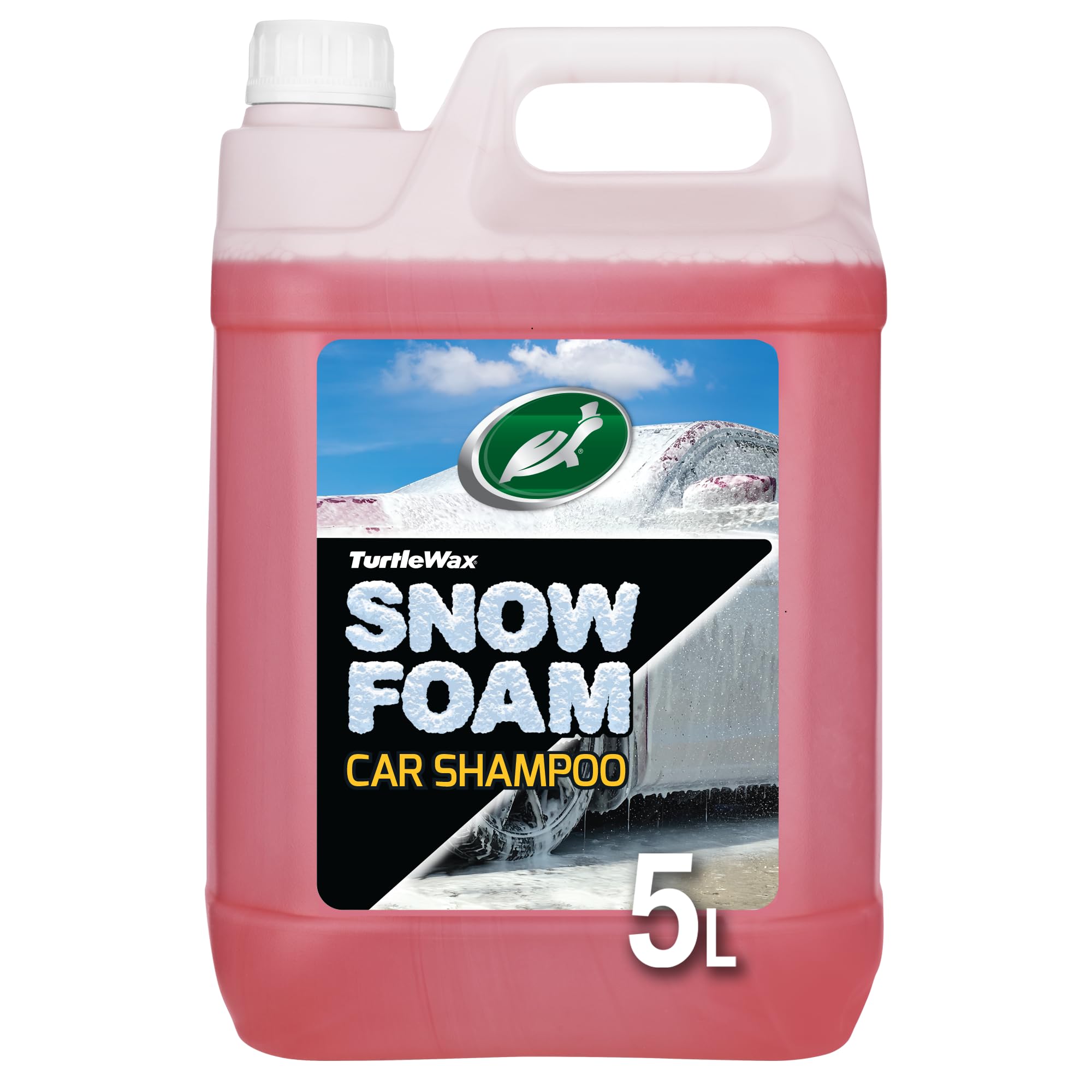 Turtle Wax Snow Foam, Thick, PH balanced Car Shampoo. 5L, Pack of 1, Cherry Scen