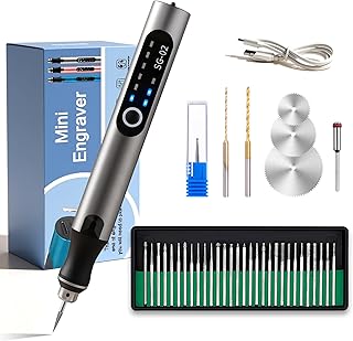 USB Rechargable Engraving Machines Pen with 35bits,Mini Electric Engraver Etching Machines Cordless Rotary Tools Engraved Jewelry Stone Metal Plastic Wood Resin Model