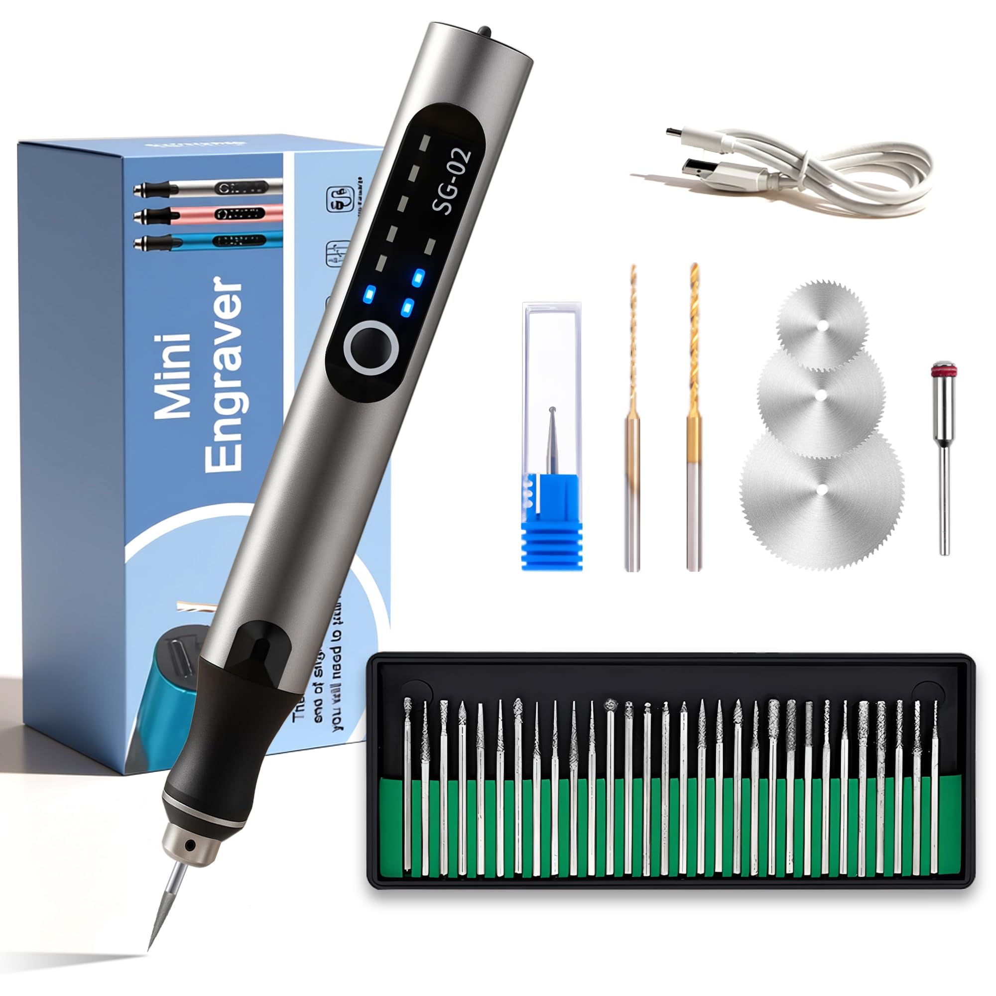 USB Rechargable Engraving Machines Pen with 35bits,Mini Electric Engraver Etchin