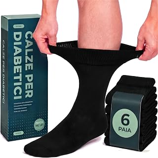 Diabetic Socks Men Women Cotton Without Elastic, 6 Pairs