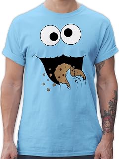 Shirtracer - Men's T-Shirt - Carnival & Fancy Dress - Biscuit Monster - Biscuit Monster Cookie Crumbs Fancy Dress Group Monster
