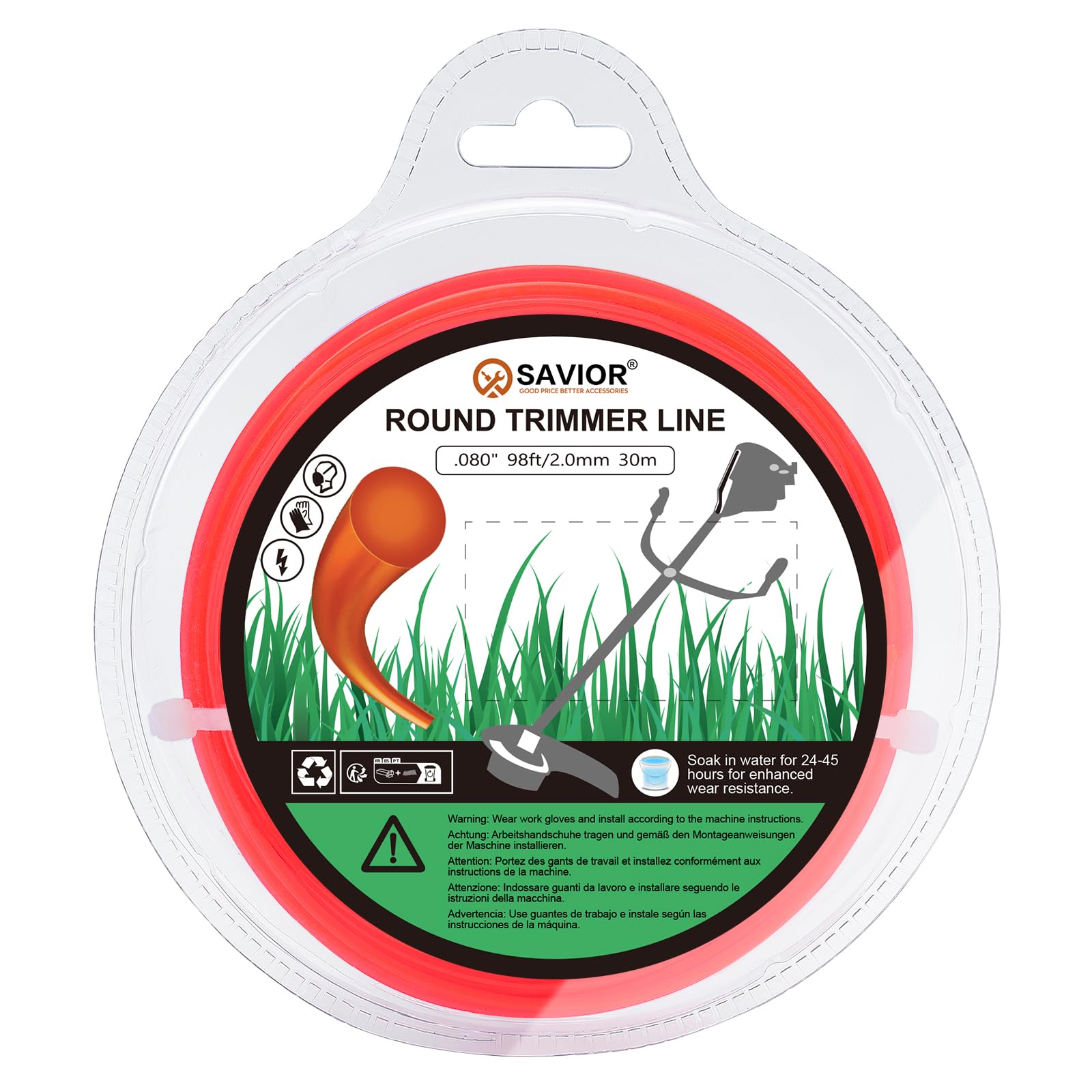 Savior 2mmx30M Strimmer Wire String Trimmer Line Nylon Cord Universal | 1.2mm 1.