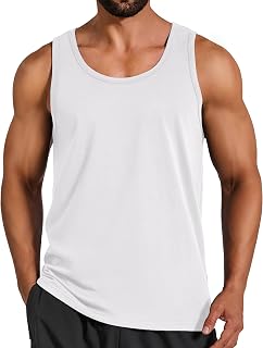 COOFANDY Camiseta sin mangas de algodón para hombre, para verano, playa, gimnasio, entrenamiento, correr, paquete de camiseta sin mangas
