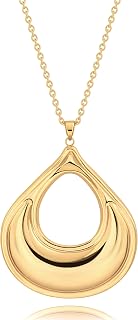 Long Pendant Necklace for Women Gold Plated Circle Long Chain Necklace Y Necklace Jewelry for Women