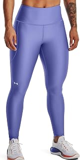 Under Armour HG Armour HiRise Leg, Women's Sports Leggings, Comfortable and Breathable, Sports Trousers, Black/White, L
