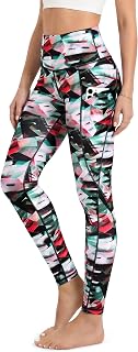 ODODOS Women's High Waisted Yoga Leggings with Pockets, Tummy Control Non See Through Workout Athletic Running Yoga Pants