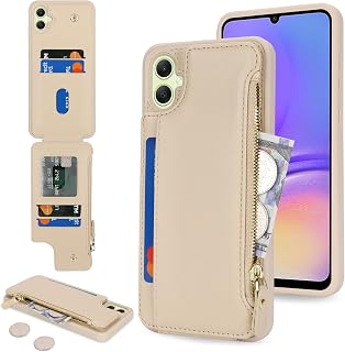 Cavor for Samsung Galaxy A05 Phone Case Wallet, Cream