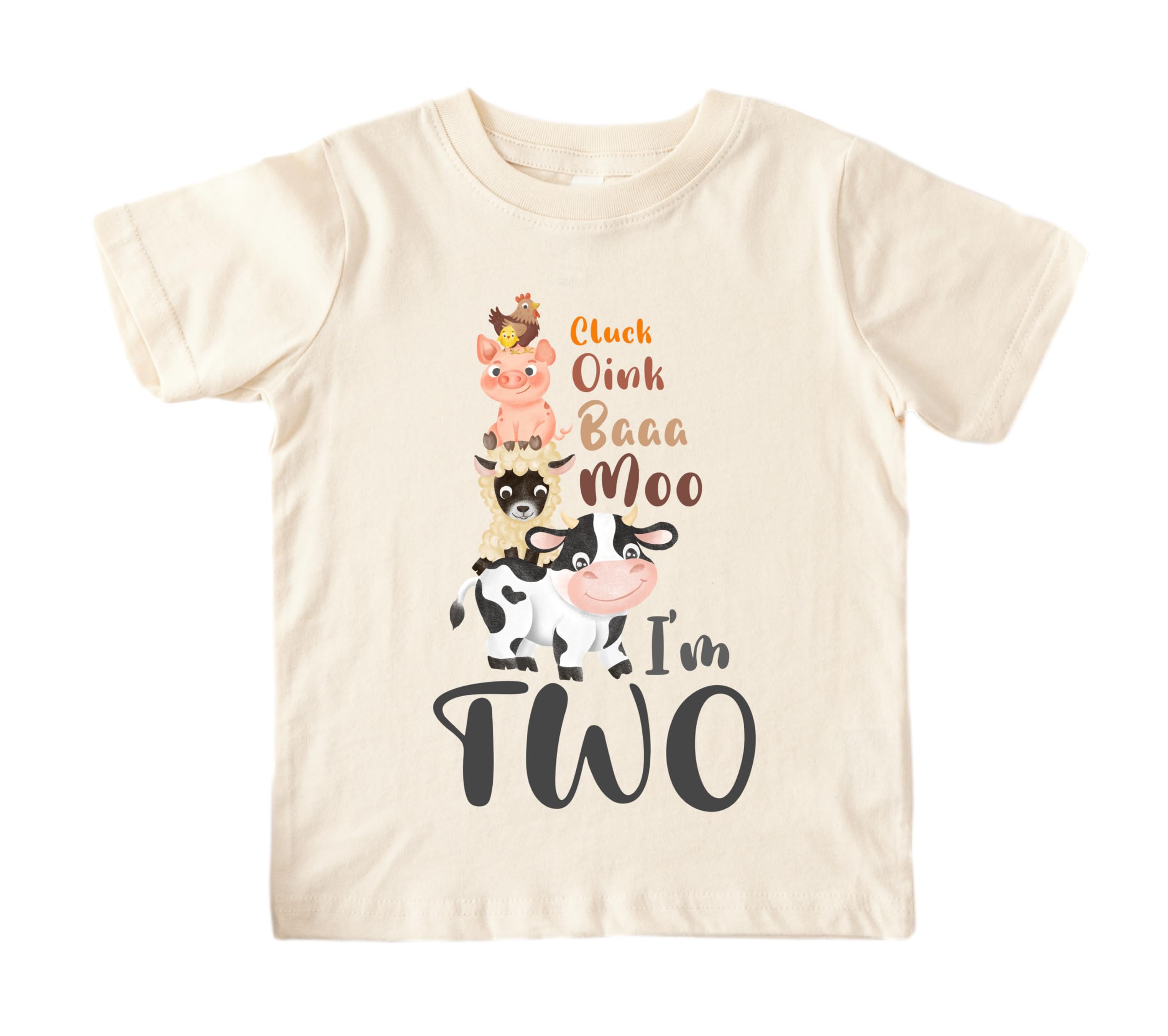 Songbird Celebrations 2nd Birthday Boy Shirt – Oink Baa Moo I'm Two Baby Boy Bir