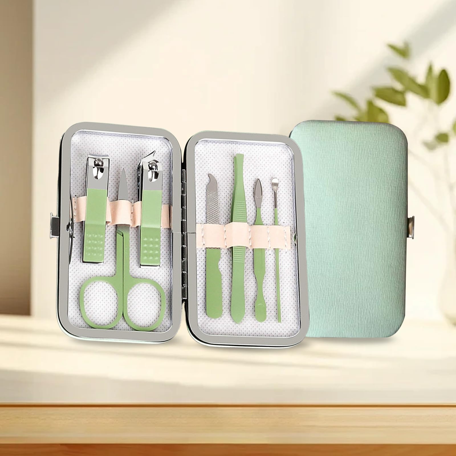 7pcs Premium Nail Clipper Set, Manicure Set, Professional Grooming Gift Kit, Ped