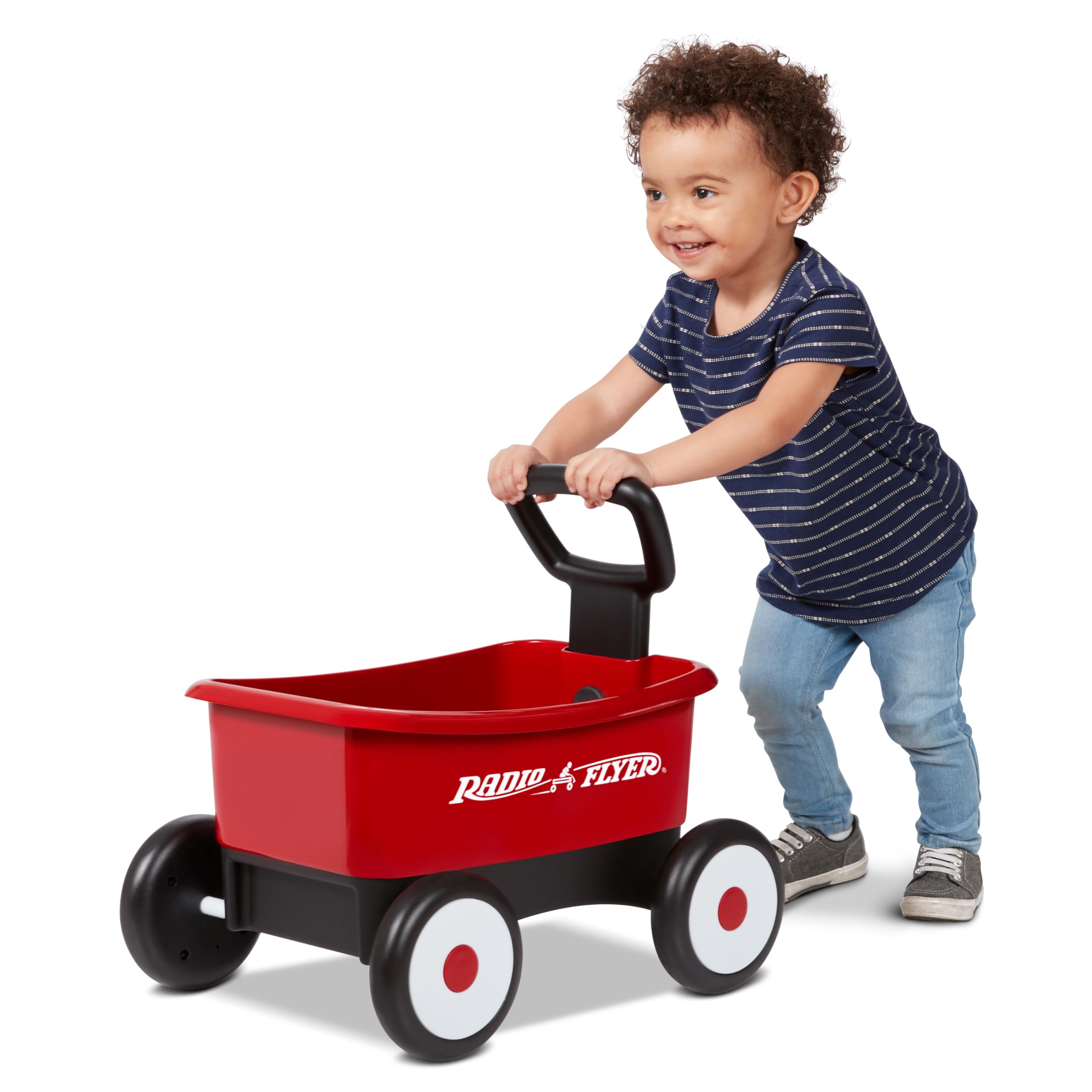 Radio Flyer Push & Pull Walker Wagon, for Kids 1-4 Years Old, Red | Locking Hand